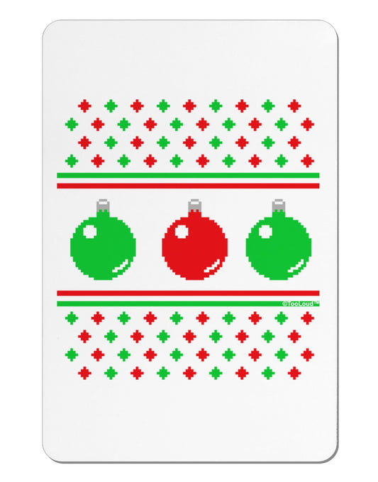 Ugly Christmas Sweater Ornaments Aluminum Magnet-Ornament-TooLoud-White-Davson Sales