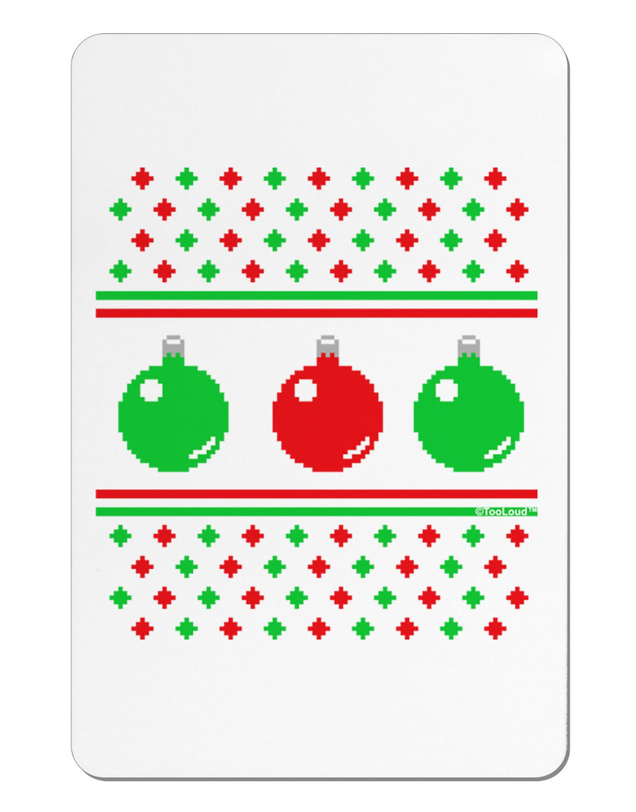 Ugly Christmas Sweater Ornaments Aluminum Magnet-Ornament-TooLoud-White-Davson Sales