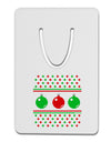 Ugly Christmas Sweater Ornaments Aluminum Paper Clip Bookmark-Ornament-TooLoud-White-Davson Sales