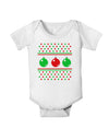 Ugly Christmas Sweater Ornaments Baby Romper Bodysuit-Ornament-TooLoud-White-06-Months-Davson Sales