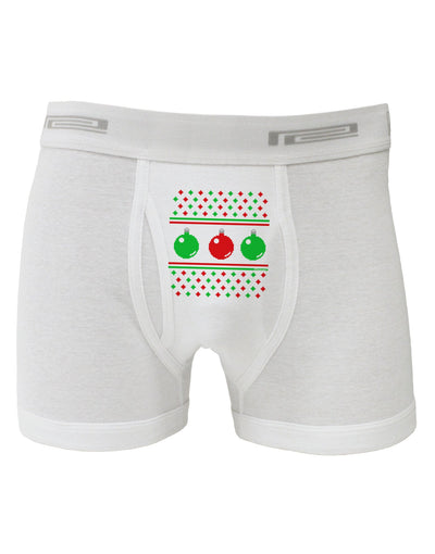 Ugly Christmas Sweater Ornaments Boxer Briefs-Boxer Briefs-TooLoud-White-Small-Davson Sales