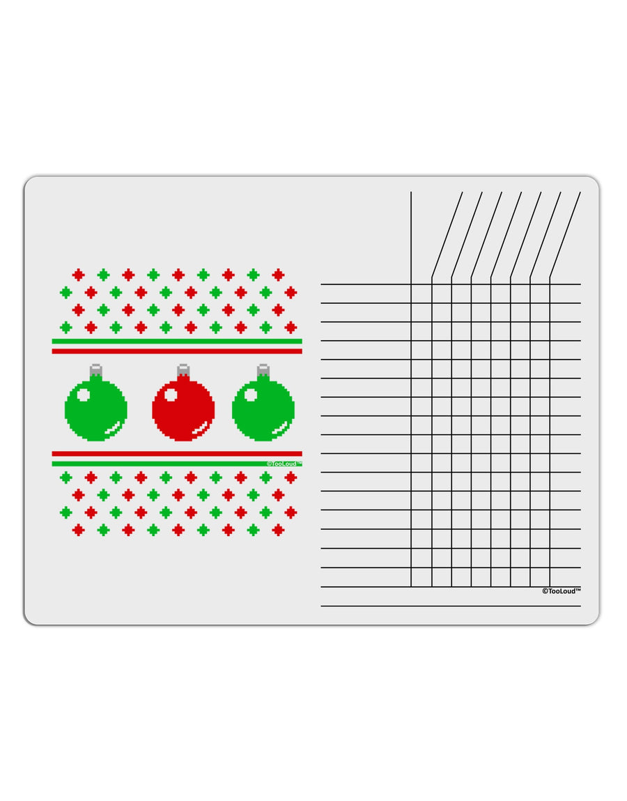 Ugly Christmas Sweater Ornaments Chore List Grid Dry Erase Board-Ornament-TooLoud-White-Davson Sales