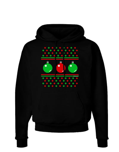 Ugly Christmas Sweater Ornaments Dark Hoodie Sweatshirt-Hoodie-TooLoud-Black-Small-Davson Sales