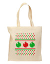 Ugly Christmas Sweater Ornaments Grocery Tote Bag-Grocery Tote-TooLoud-Natural-Medium-Davson Sales