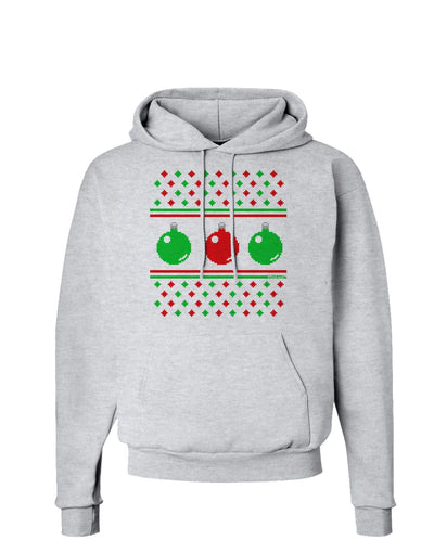 Ugly Christmas Sweater Ornaments Hoodie Sweatshirt-Hoodie-TooLoud-AshGray-Small-Davson Sales