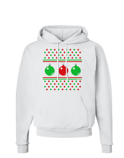 Ugly Christmas Sweater Ornaments Hoodie Sweatshirt-Hoodie-TooLoud-White-Small-Davson Sales