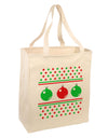 Ugly Christmas Sweater Ornaments Large Grocery Tote Bag-Grocery Tote-TooLoud-Natural-Large-Davson Sales