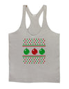 Ugly Christmas Sweater Ornaments Mens String Tank Top-Men's String Tank Tops-LOBBO-Light-Gray-Small-Davson Sales