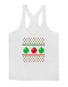 Ugly Christmas Sweater Ornaments Mens String Tank Top-Men's String Tank Tops-LOBBO-White-Small-Davson Sales