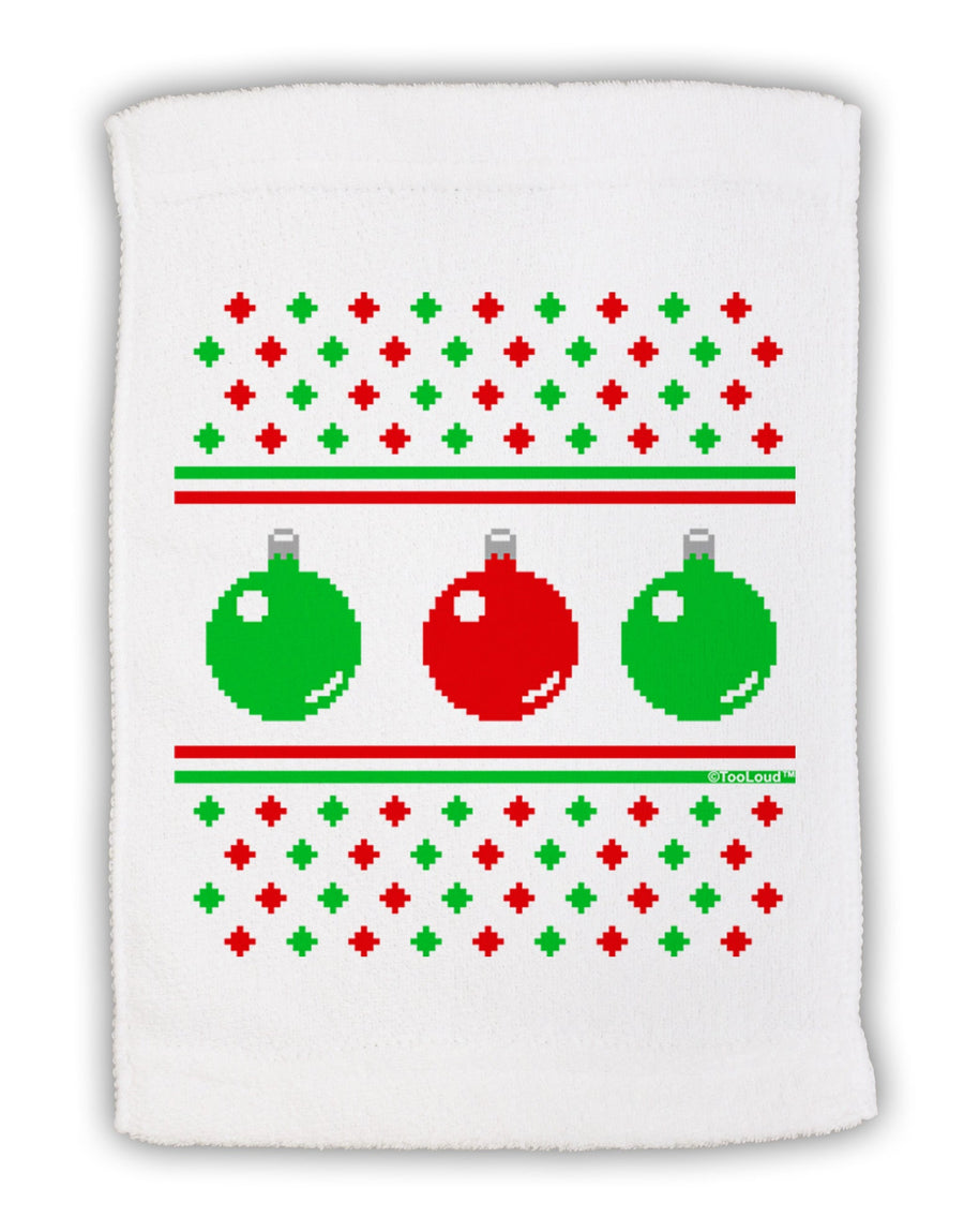 Ugly Christmas Sweater Ornaments Micro Terry Sport Towel 11 x 18 inches-Ornament-TooLoud-White-Davson Sales