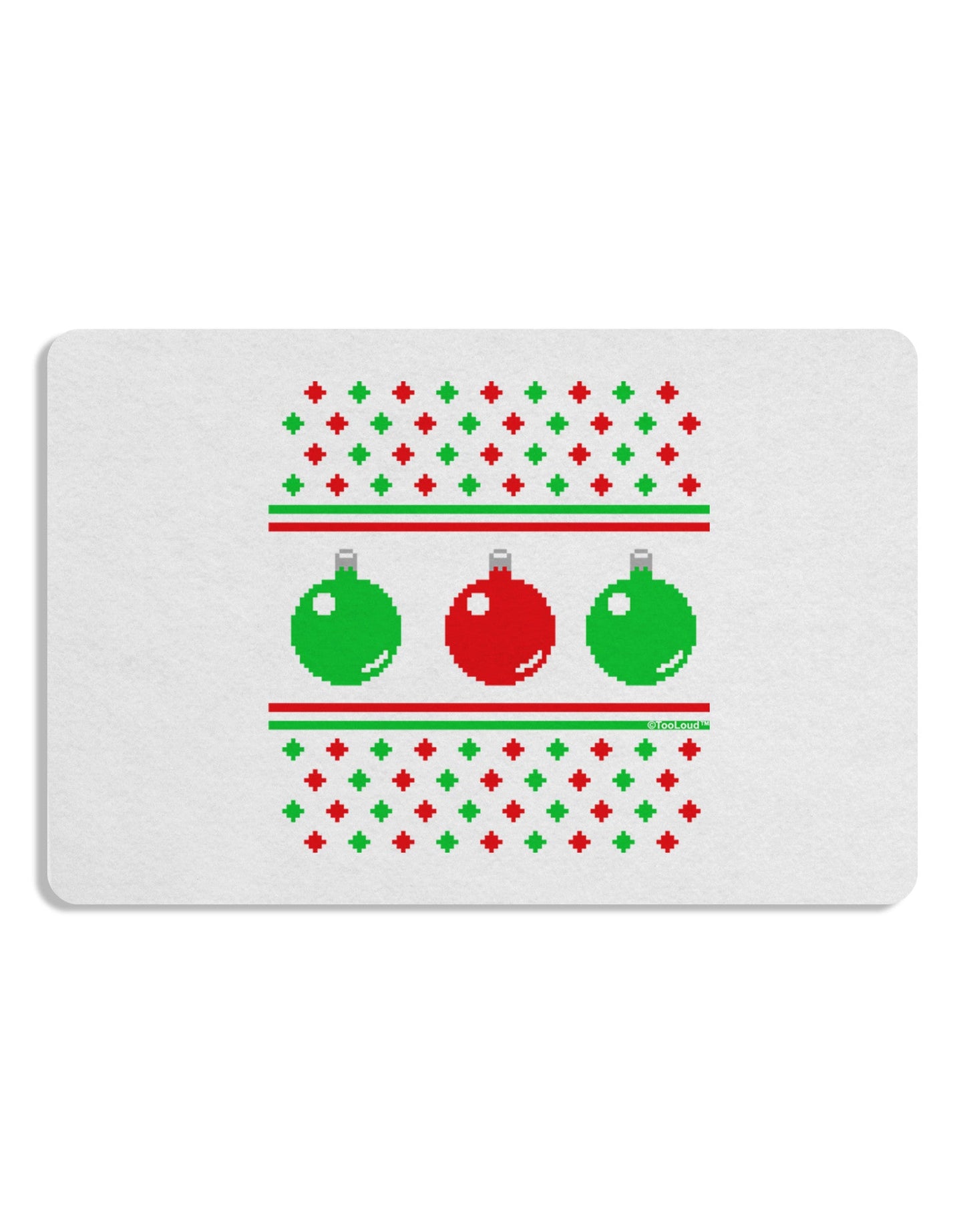 Ugly Christmas Sweater Ornaments Placemat Set of 4 Placemats-Placemat-TooLoud-White-Davson Sales