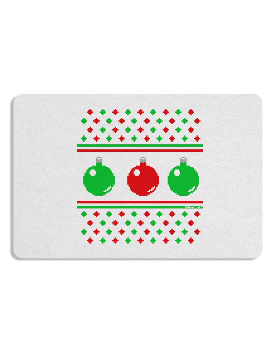 Ugly Christmas Sweater Ornaments Placemat Set of 4 Placemats-Placemat-TooLoud-White-Davson Sales