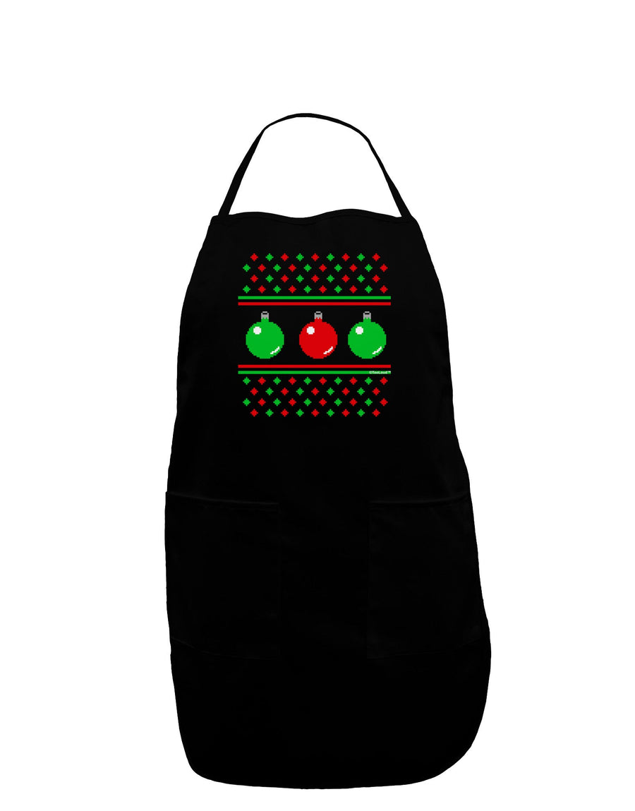 Ugly Christmas Sweater Ornaments Plus Size Apron-Bib Apron-TooLoud-Black-Plus-Size-Davson Sales