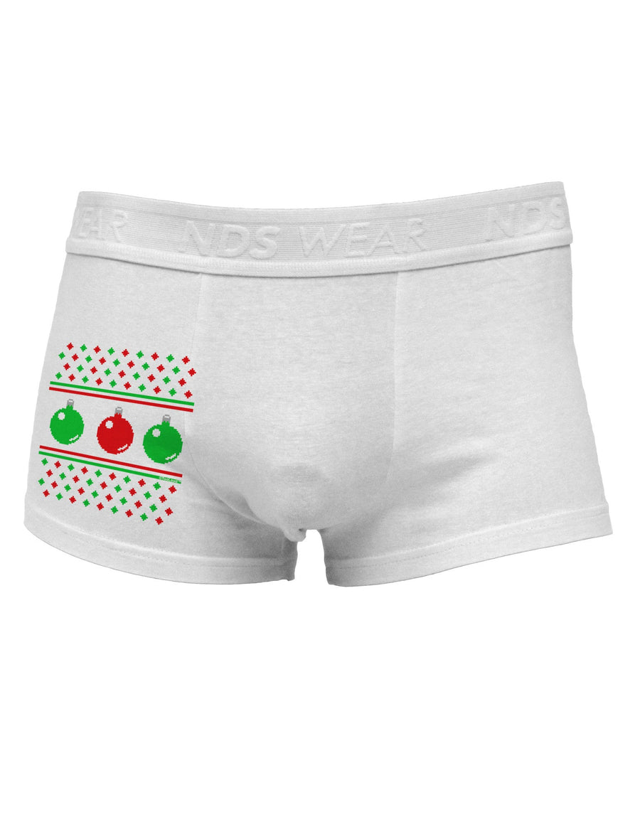 Ugly Christmas Sweater Ornaments Side Printed Mens Trunk Underwear-Ornament-NDS Wear-White-Small-Davson Sales