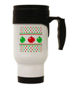 Ugly Christmas Sweater Ornaments Stainless Steel 14oz Travel Mug-Travel Mugs-TooLoud-White-Davson Sales