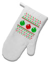 Ugly Christmas Sweater Ornaments White Printed Fabric Oven Mitt-Oven Mitt-TooLoud-White-Davson Sales