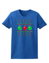 Ugly Christmas Sweater Ornaments Womens Dark T-Shirt-Ornament-TooLoud-Royal-Blue-X-Small-Davson Sales