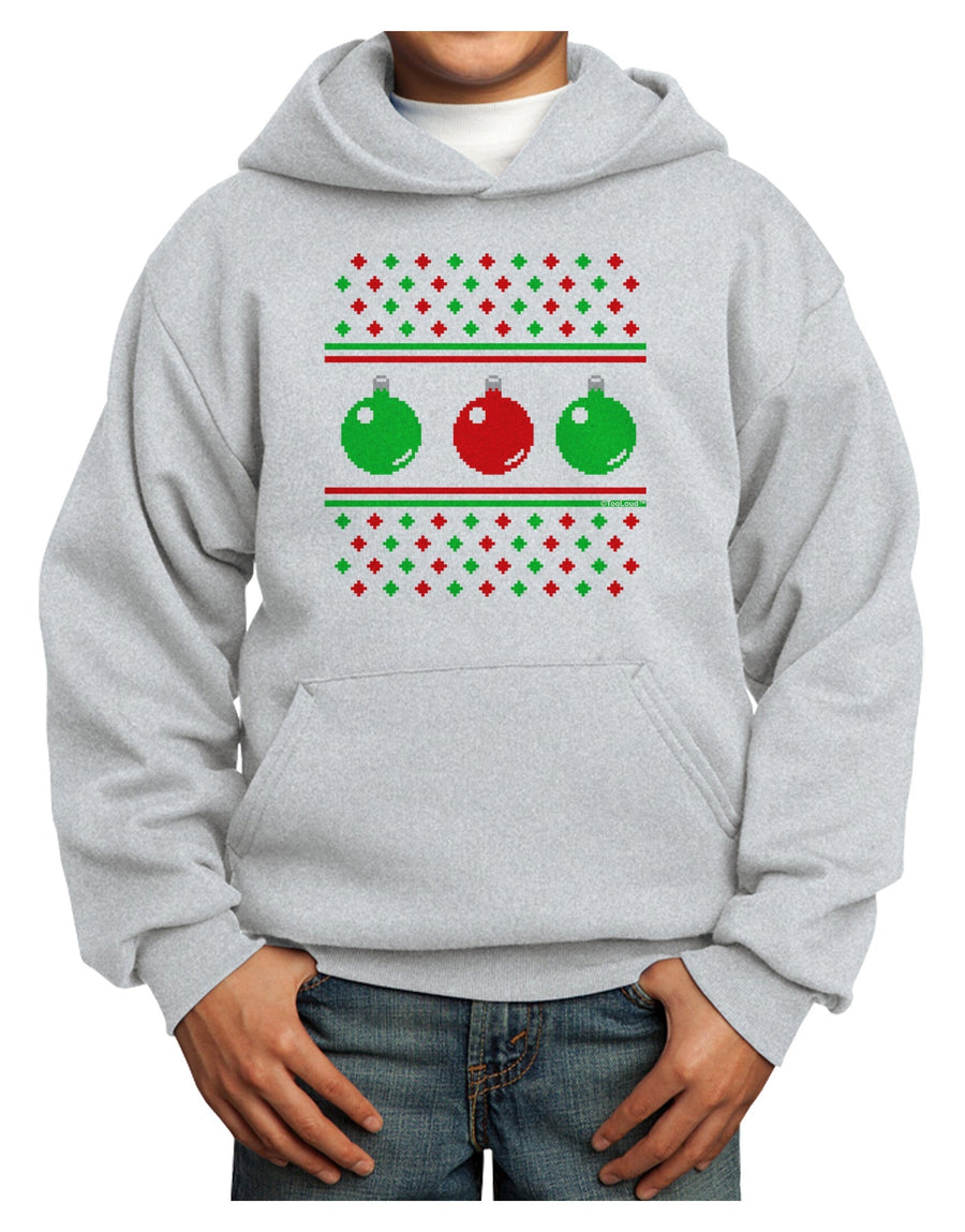 Ugly Christmas Sweater Ornaments Youth Hoodie Pullover Sweatshirt-Youth Hoodie-TooLoud-White-XS-Davson Sales