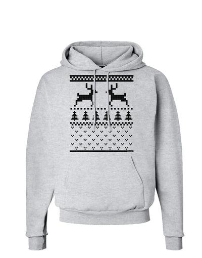 Ugly Christmas Sweater Reindeer Pattern Hoodie Sweatshirt-Hoodie-TooLoud-AshGray-Small-Davson Sales