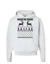 Ugly Christmas Sweater Reindeer Pattern Hoodie Sweatshirt-Hoodie-TooLoud-White-Small-Davson Sales