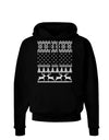 Ugly Christmas Sweater Snowflake Reindeer Pattern Dark Hoodie Sweatshirt-Hoodie-TooLoud-Black-Small-Davson Sales