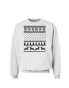 Ugly Christmas Sweater Snowflake Reindeer Pattern Sweatshirt-Sweatshirts-TooLoud-White-Small-Davson Sales