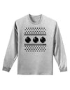 Ugly Sweater Ornaments BnW Adult Long Sleeve Shirt-Ornament-TooLoud-AshGray-Small-Davson Sales