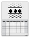 Ugly Sweater Ornaments BnW Blank Calendar Dry Erase Board-Ornament-TooLoud-White-Davson Sales