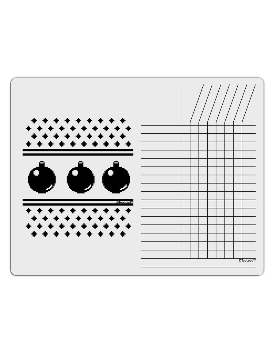 Ugly Sweater Ornaments BnW Chore List Grid Dry Erase Board-Ornament-TooLoud-White-Davson Sales