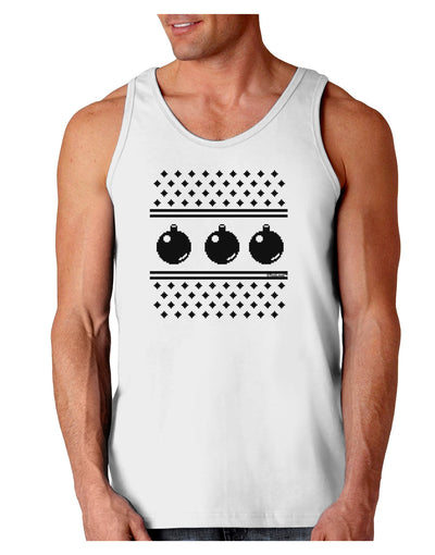 Ugly Sweater Ornaments BnW Loose Tank Top-Ornament-TooLoud-White-Small-Davson Sales