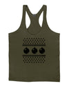 Ugly Sweater Ornaments BnW Mens String Tank Top-Men's String Tank Tops-LOBBO-Army-Green-Small-Davson Sales