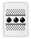 Ugly Sweater Ornaments BnW Micro Terry Sport Towel 11 x 18 inches-Ornament-TooLoud-White-Davson Sales
