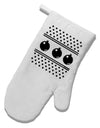 Ugly Sweater Ornaments BnW White Printed Fabric Oven Mitt-Oven Mitt-TooLoud-White-Davson Sales