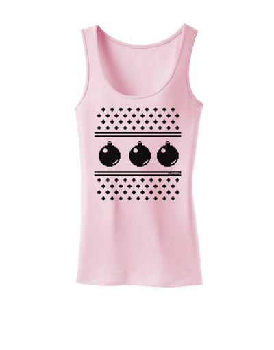 Ugly Sweater Ornaments BnW Womens Tank Top-Ornament-TooLoud-SoftPink-X-Small-Davson Sales