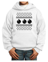 Ugly Sweater Ornaments BnW Youth Hoodie Pullover Sweatshirt-Youth Hoodie-TooLoud-White-XS-Davson Sales