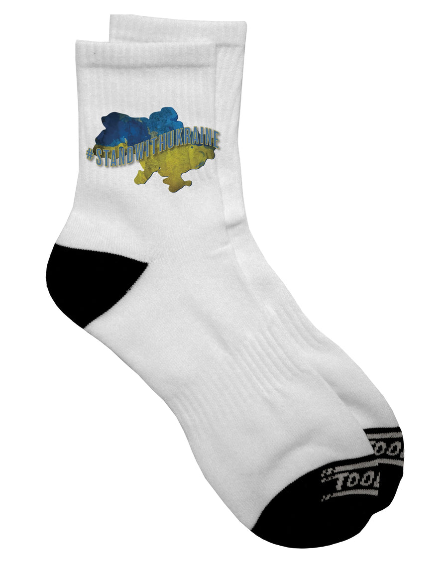 Ukraine Solidarity Adult Socks - Empowering Expression and Support - TooLoud-Socks-TooLoud-Short-Ladies-4-6-Davson Sales