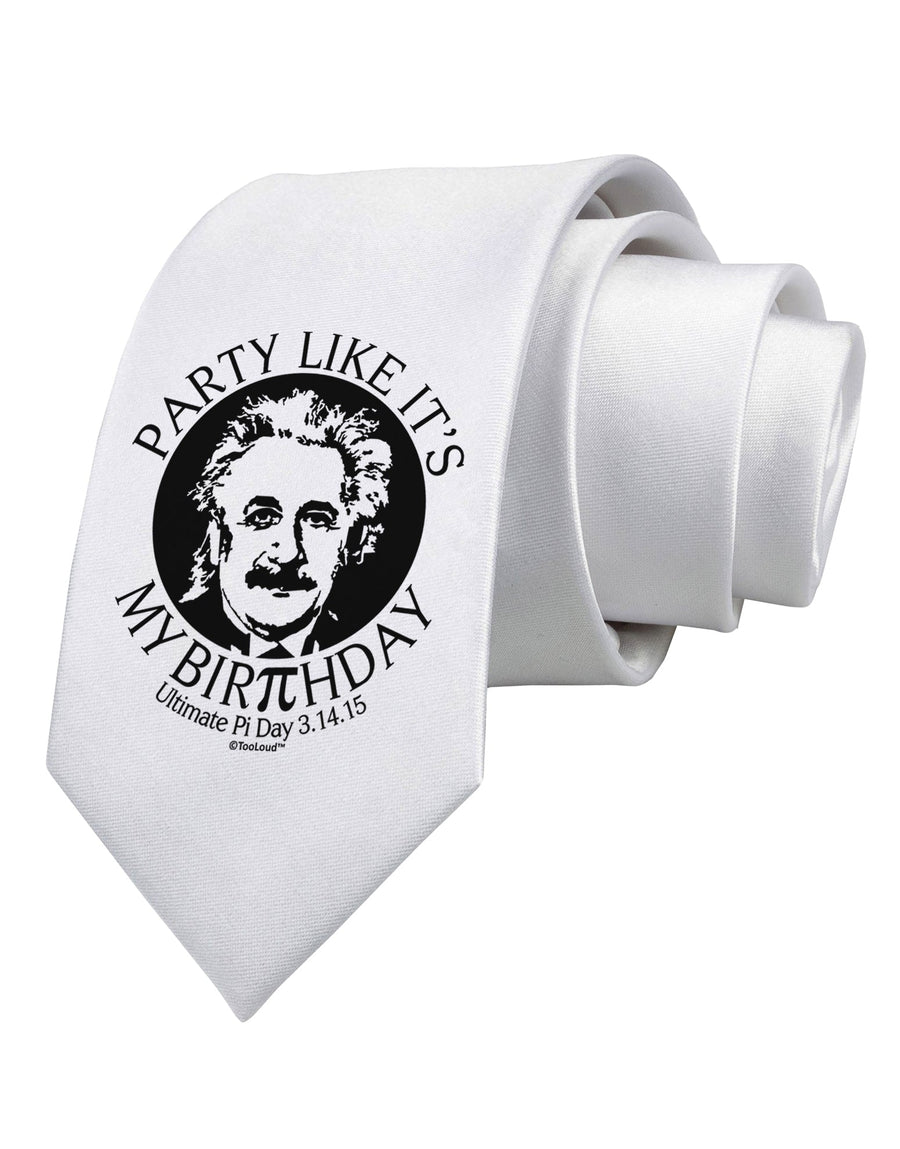 Ultimate Pi Day - Birthday Design Printed White Necktie by TooLoud