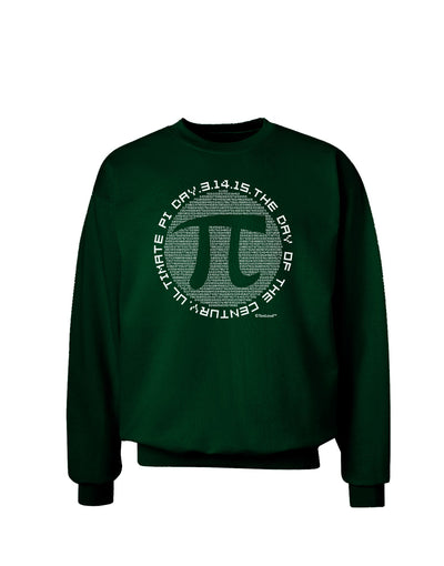 Ultimate Pi Day - Retro Computer Style Pi Circle Adult Dark Sweatshirt by TooLoud-Sweatshirts-TooLoud-Deep-Forest-Green-Small-Davson Sales