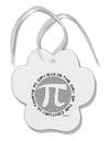 Ultimate Pi Day - Retro Computer Style Pi Circle Paw Print Shaped Ornament by TooLoud-Ornament-TooLoud-White-Davson Sales