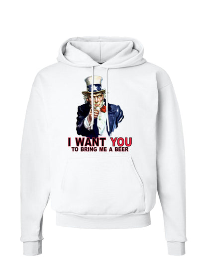 Uncle Sam I Want You to Bring me a Beer Hoodie Sweatshirt-Hoodie-TooLoud-White-Small-Davson Sales