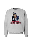 Uncle Sam Pointing is my Right Sweatshirt-Sweatshirts-TooLoud-AshGray-Small-Davson Sales