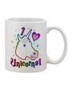 Unicorn Adorned 11 oz Coffee Mug - TooLoud-11 OZ Coffee Mug-TooLoud-White-Davson Sales