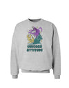 Unicorn Attitude Sweatshirt-Sweatshirts-TooLoud-AshGray-Small-Davson Sales