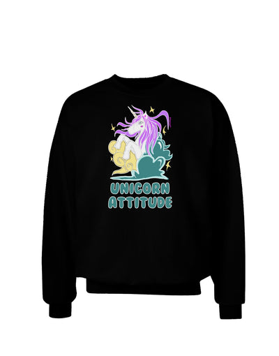 Unicorn Attitude Sweatshirt-Sweatshirts-TooLoud-Black-Small-Davson Sales