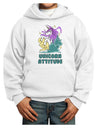 Unicorn Attitude Youth Hoodie Pullover Sweatshirt-Youth Hoodie-TooLoud-White-XS-Davson Sales