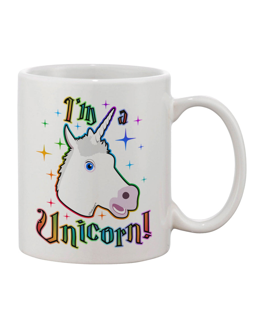 Unicorn-Inspired 11 oz Coffee Mug - Expertly Crafted Drinkware TooLoud-11 OZ Coffee Mug-TooLoud-White-Davson Sales