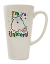 Unicorn-Inspired 16 Ounce Conical Latte Coffee Mug - Expertly Crafted Drinkware TooLoud-Conical Latte Mug-TooLoud-White-Davson Sales