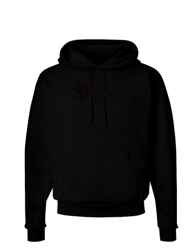 Unicorn Pegasus Black Glitter Dark Hoodie Sweatshirt by TooLoud-Hoodie-TooLoud-Black-Small-Davson Sales