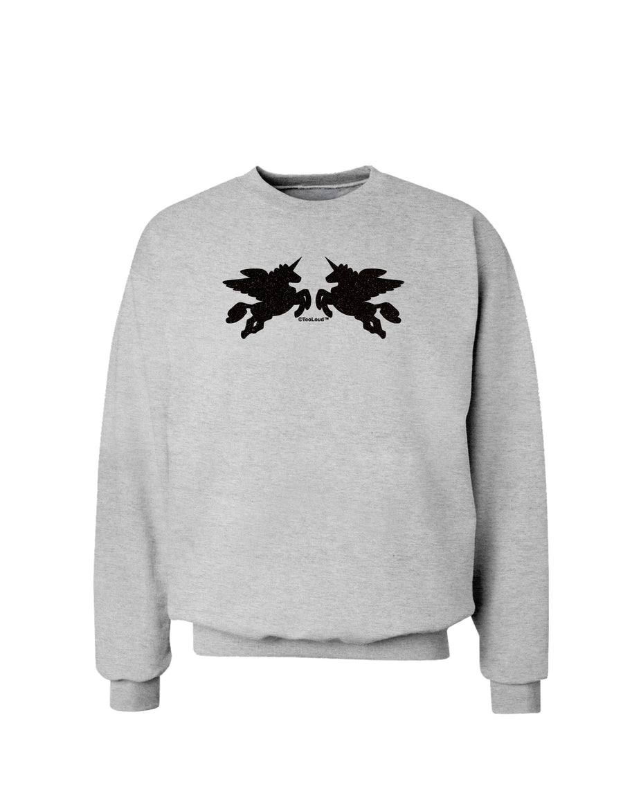 Unicorn Pegasus Black Glitter Sweatshirt by TooLoud-Sweatshirts-TooLoud-White-Small-Davson Sales