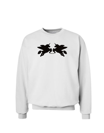 Unicorn Pegasus Black Glitter Sweatshirt by TooLoud-Sweatshirts-TooLoud-White-Small-Davson Sales